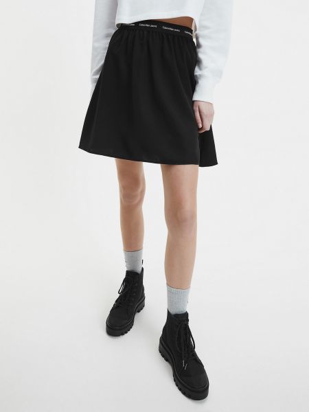 Džínsová sukňa Calvin Klein čierna