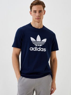 Синее поло Adidas Originals