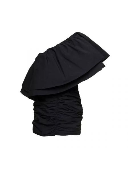 Плиссированное платье мини Rotate черное