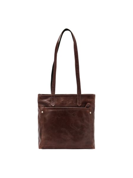 Кожаная сумка через плечо Vld Voi Leather Design коричневая
