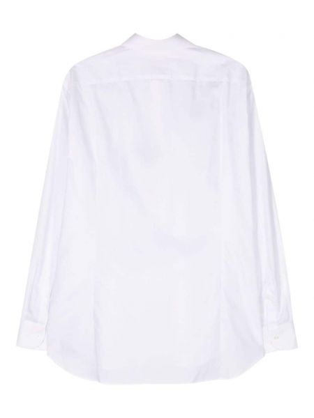Caurspīdīgs kokvilnas krekls Corneliani balts