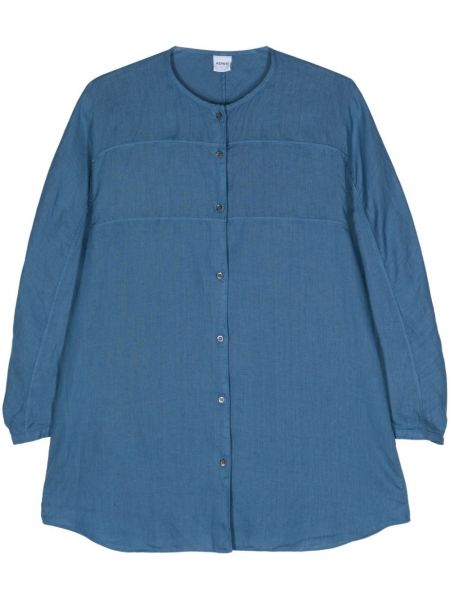 Modrá lněná košile Aspesi