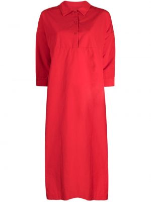Βαμβακερή μίντι φόρεμα Casey Casey κόκκινο