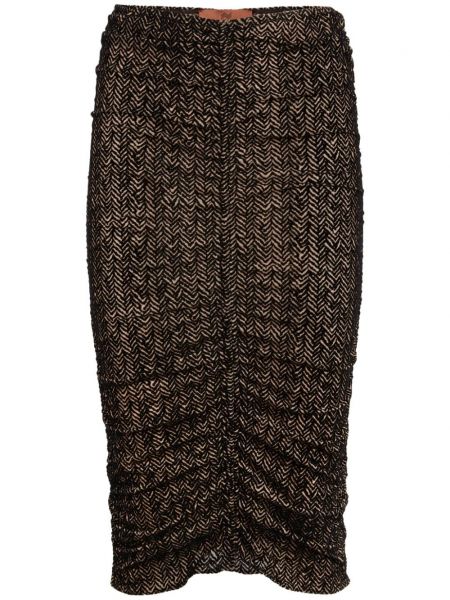 Pencil skirt Missoni brun