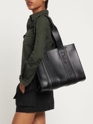 Τσάντα shopper Chloé μαύρο