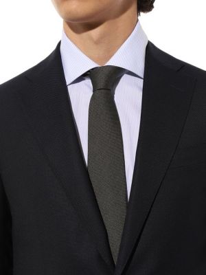 Шелковый галстук Corneliani хаки