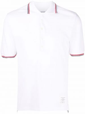 Stripet poloskjorte Thom Browne hvit