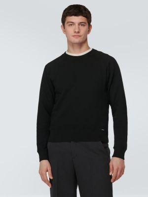 Bluza dresowa bawełniana Tom Ford czarna