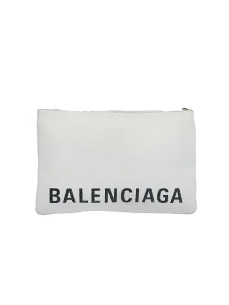Bolso clutch de cuero retro Balenciaga Vintage blanco