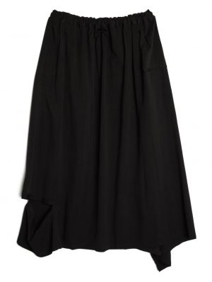 Plisované midi sukně Yohji Yamamoto černé