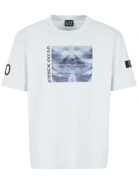 T-shirt à imprimé Ea7 Emporio Armani blanc