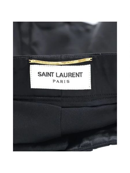 Falda de seda retro Yves Saint Laurent Vintage negro