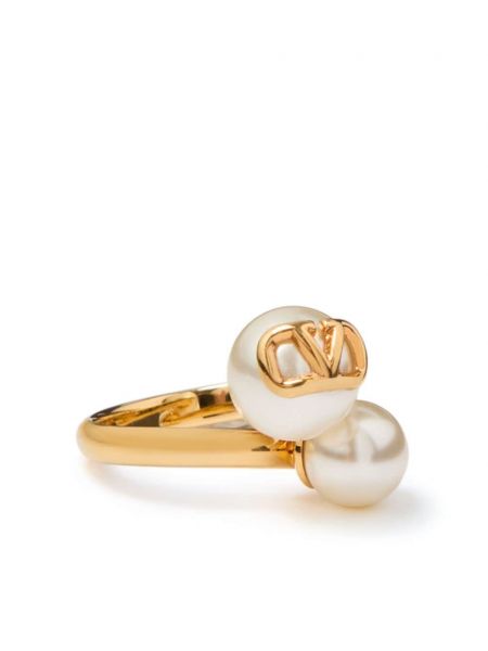 Gredzens ar pērļu Valentino Garavani zelts