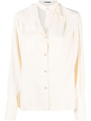 Асиметрична блуза Jil Sander бяло
