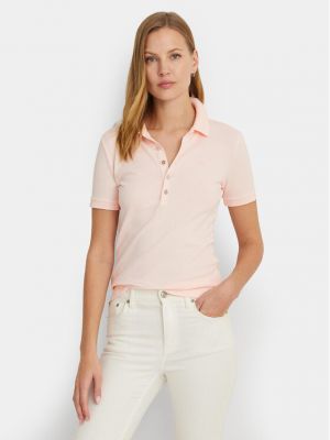 Тениска с копчета Lauren Ralph Lauren розово