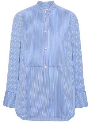 Plisovaná bavlněná košile Isabel Marant modrá