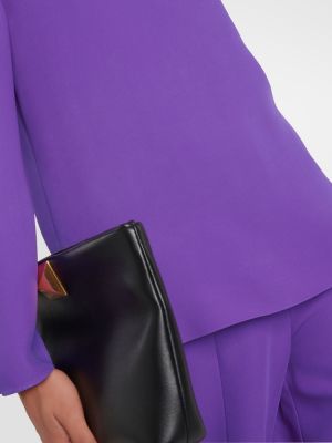 Копринена блуза Valentino виолетово