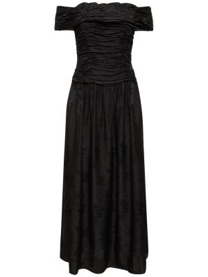 Копринена рокля The Garment черно