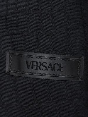Kurtka wełniana Versace czarna