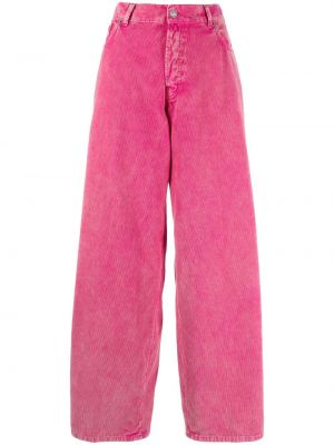 Bavlněné rovné kalhoty Haikure růžové