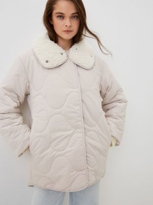 Утепленная демисезонная куртка Zarina бежевая