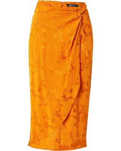 Midi φούστα Gina Tricot πορτοκαλί