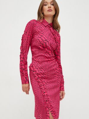 Платье мини Pinko розовое