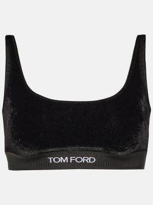 Aksamitny biustonosz Tom Ford czarny