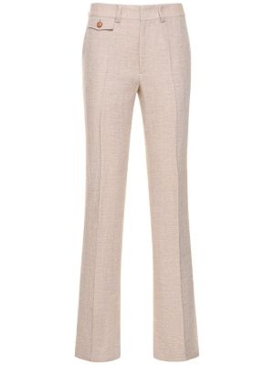 Pantaloni cu picior drept din tweed Brandon Maxwell