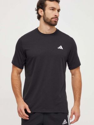 Чорна однотонна футболка Adidas Performance