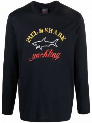 Camiseta con estampado Paul & Shark negro