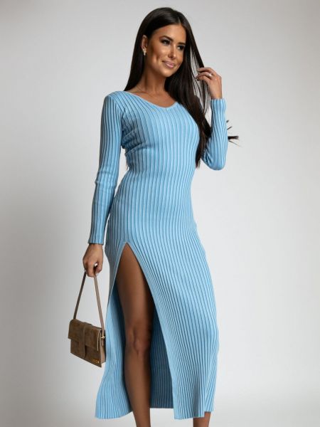 Μάξι φόρεμα με στενή εφαρμογή Fasardi μπλε