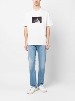 T-shirt aus baumwoll mit print Limitato weiß
