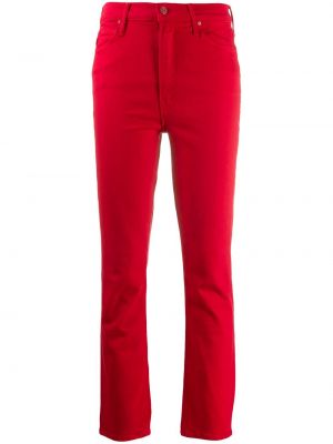 Vaqueros skinny slim fit Mother rojo