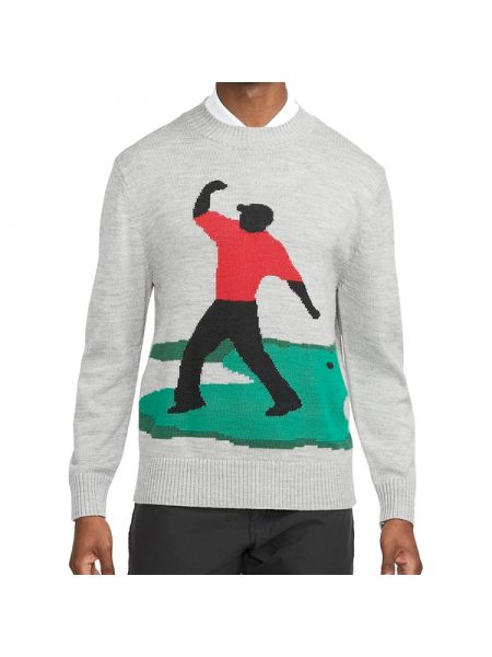 Тигровый свитер Nike серый
