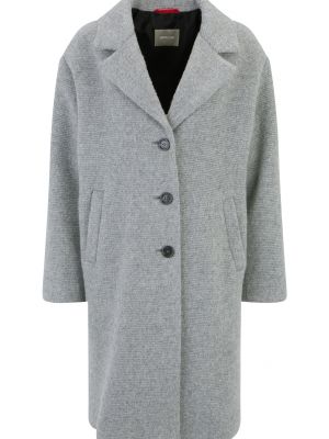 Μελανζέ παλτό με κεχριμπάρι Amber & June γκρι