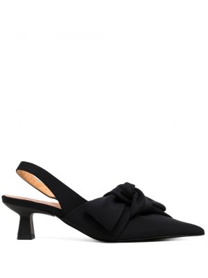 Slingback rosett pumpar med remmar Ganni svart