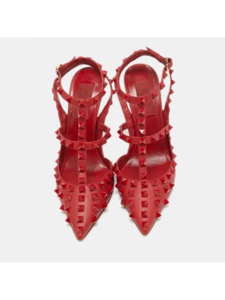 Botas de cuero Valentino Vintage rojo
