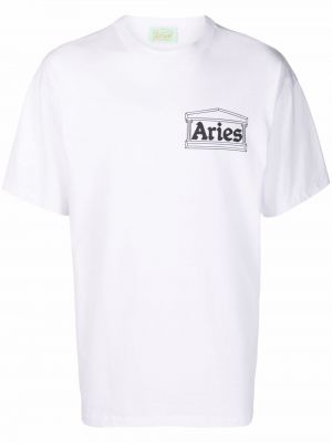 Camiseta con estampado Aries blanco