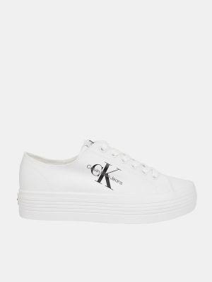 Zapatillas con plataforma Calvin Klein Jeans blanco