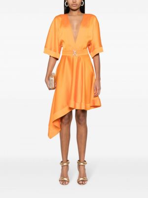 Asymetrické midi šaty Genny oranžové