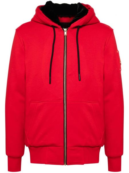 Pernata jakna s kapuljačom Moose Knuckles crvena