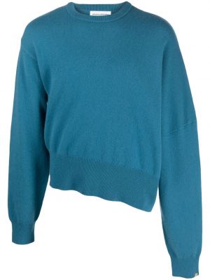 Асиметричен кашмирен пуловер Extreme Cashmere синьо