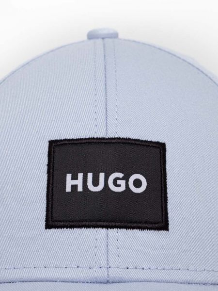 Czapka z daszkiem bawełniana Hugo niebieska