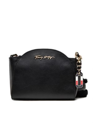Relaxed кожени чанта тип „портмоне“ Tommy Hilfiger черно