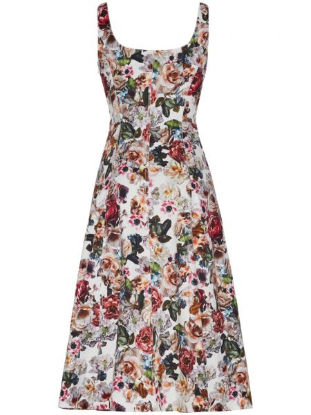 Midi haljina s cvjetnim printom s printom Adam Lippes