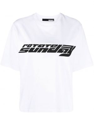 T-shirt mit print Rotate weiß