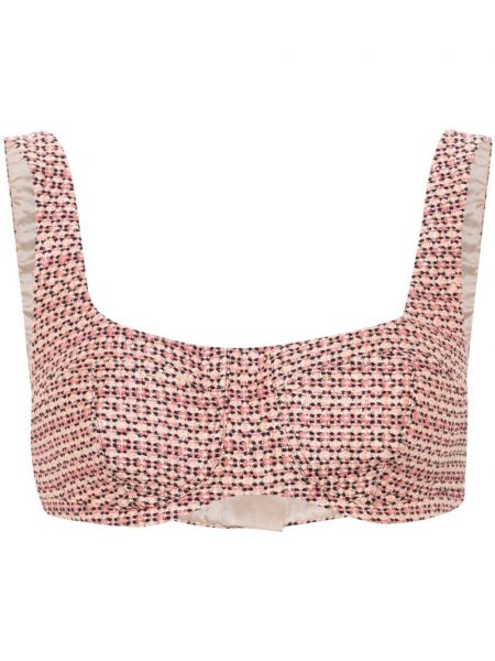 Tweed bralette Amiri pinkki