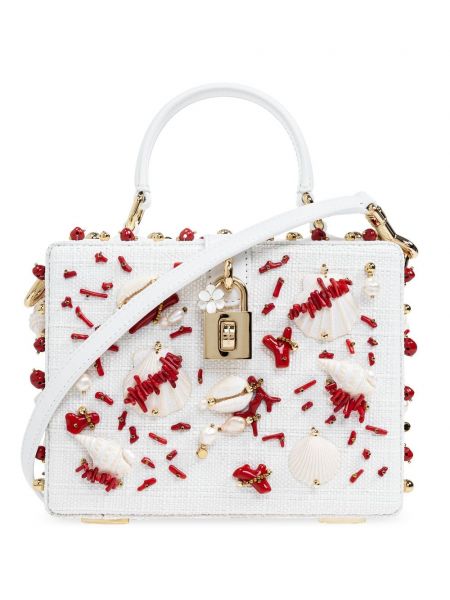 Applikation shopping bag Dolce & Gabbana hvid