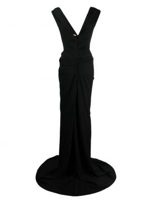 Sukienka wieczorowa z dekoltem w serek Rhea Costa czarna